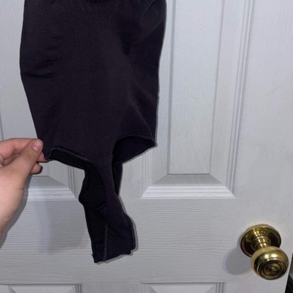 SKIMS Black Thong Bodysuit